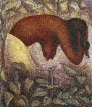 ディエゴ・リベラ Painting - テワンテペクの海水浴者 1923 ディエゴ・リベラ